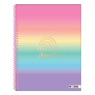 Cuaderno Con Espiral Mooving Golden Rainbow 80 Hojas Rayadas